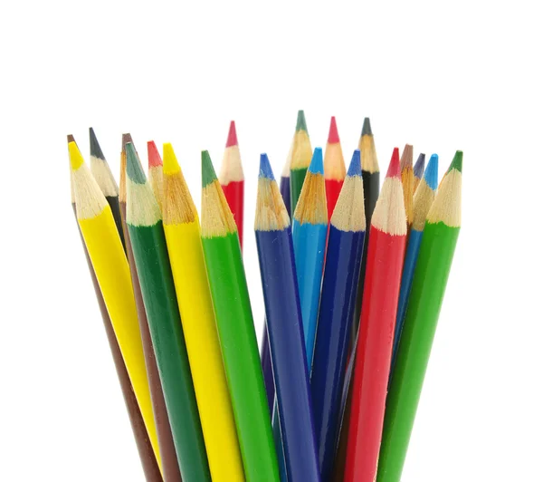 Pencils on a white — Stock Photo, Image