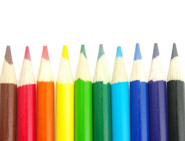 色鉛筆は 白い背景で隔離 — ストック写真