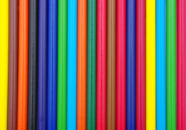 Vista Moldura Lápis Coloridos — Fotografia de Stock