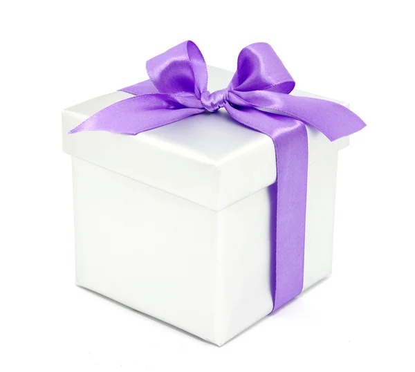 Beyaz hediye — Stok fotoğraf