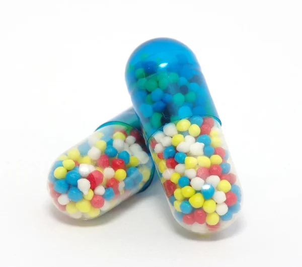 Tabletki na biały — Zdjęcie stockowe