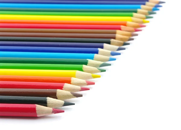 色鉛筆は 白い背景で隔離 — ストック写真