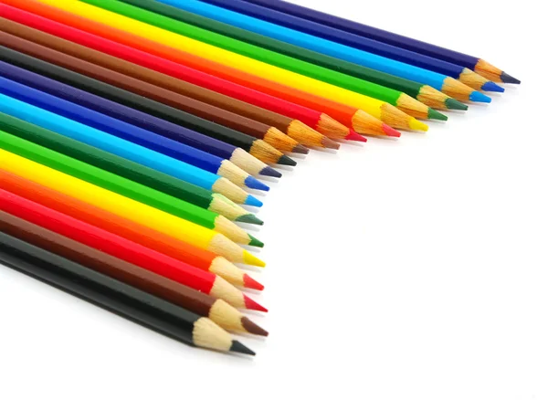 Color Pencils Isolated White Background — Stock Photo, Image