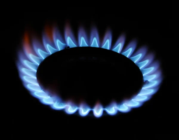 Газ над черным — стоковое фото