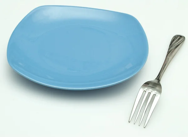 접시와 포크 — 스톡 사진