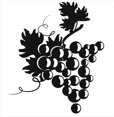 Abstract bunch of grapes. clipart