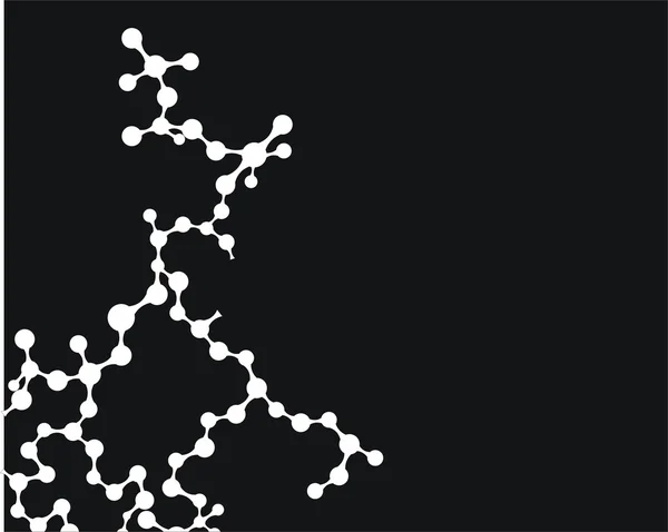 Molekyler Den Svarta Bakgrunden — Stock vektor