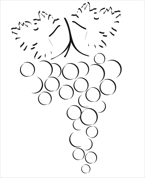 Ramo abstracto de uvas . — Archivo Imágenes Vectoriales
