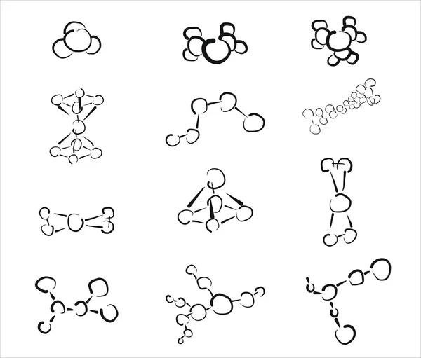 Set Molecole — Vettoriale Stock