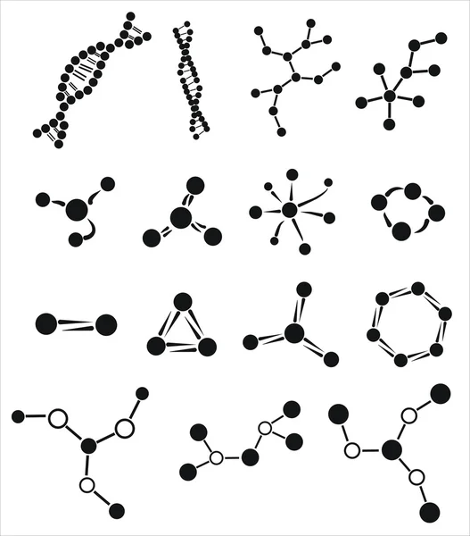 Conjunto de moléculas — Vector de stock