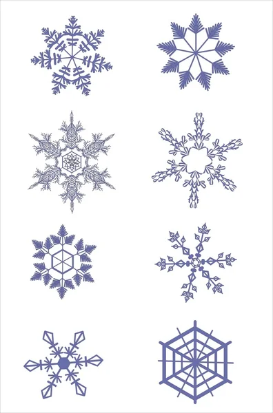 Vector Snowflakes Set — Stock Vector