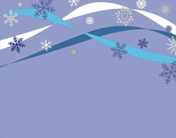 Vektor Hintergrund Mit Schneeflocken — Stockvektor