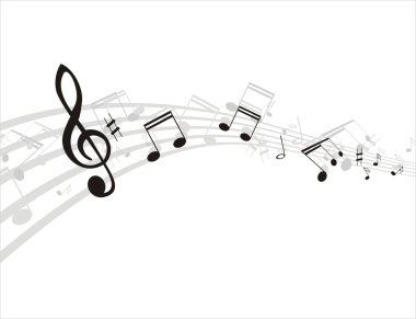 Musical notes background clipart