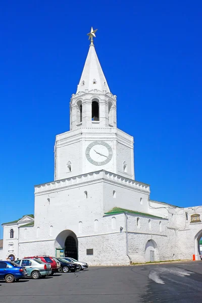 stock image Spassky tower of Kazan Kremlin.