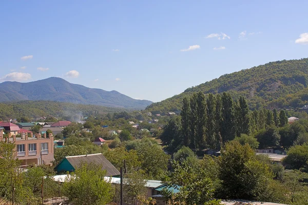 stock image View of village in mountains, Krasnodar Region, Russia.