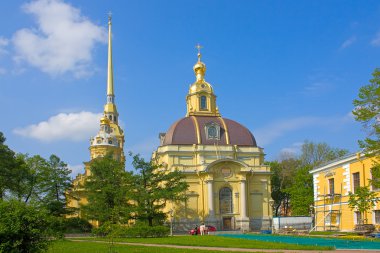 View of Grand Ducal Burial Vault in Peter and Paul Fortress, Saint Petersburg, Russia. clipart