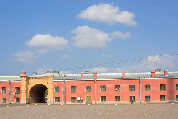 Vista Pedro Paul Fortress Parede Contra Céu São Petersburgo Rússia — Fotografia de Stock