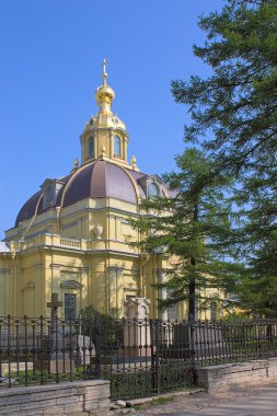 Church in Peter and Paul Fortress, Saint Petersbur,Russia. clipart