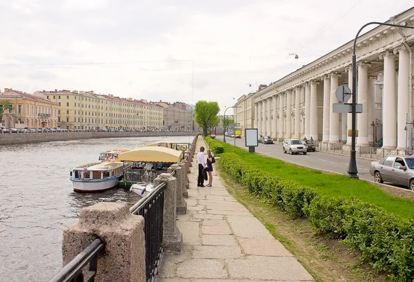 Veduta Dell Argine Del Fiume Fontanka San Pietroburgo Russia — Foto Stock