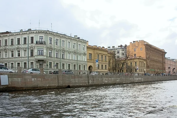 丰坦卡运河河道堤防 圣彼得堡 俄罗斯的视图 — 图库照片