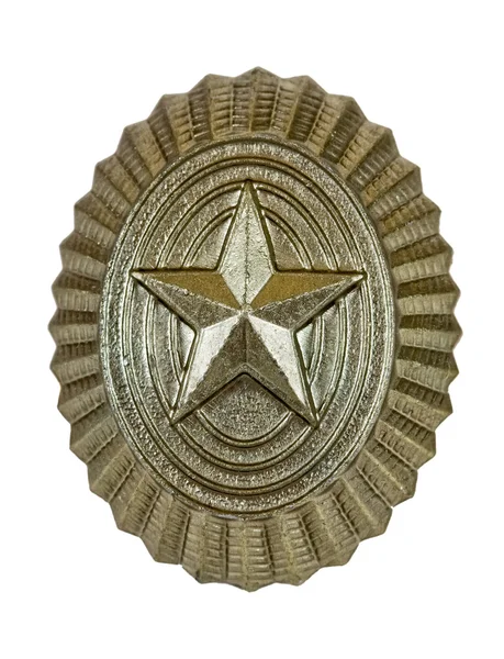 Odznak na čepici ruský důstojník — Stock fotografie