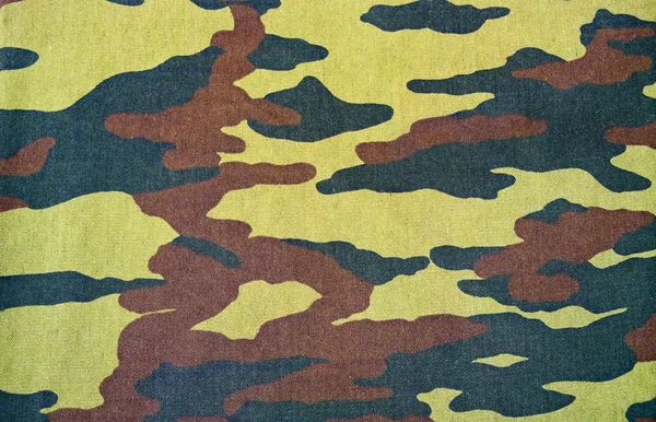 Camouflage pattern with rough realistic fabric texture — Stock Photo, Image
