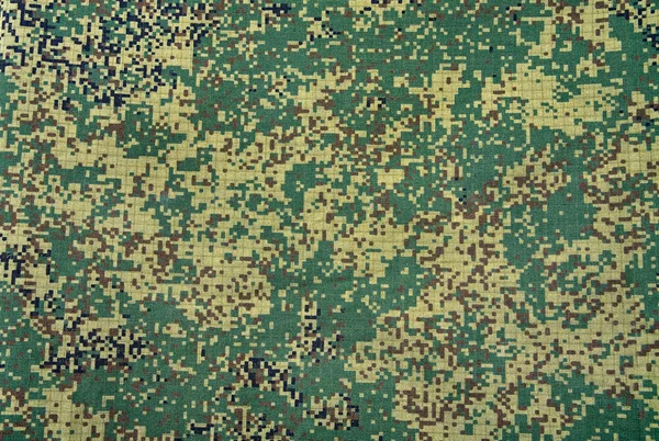 Camouflage army texture with visible canvas pattern — Stock Photo, Image