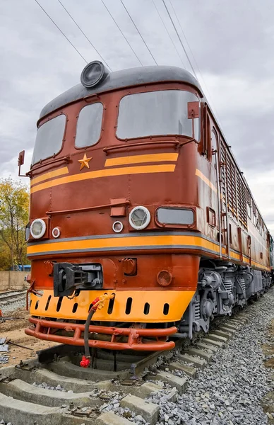 Eski Dizel lokomotif — Stok fotoğraf