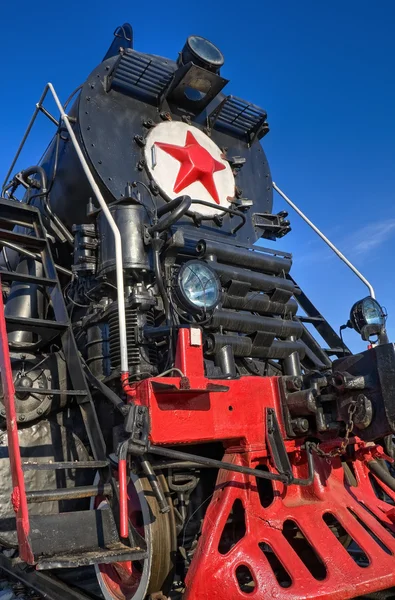 Antiga locomotiva a vapor — Fotografia de Stock