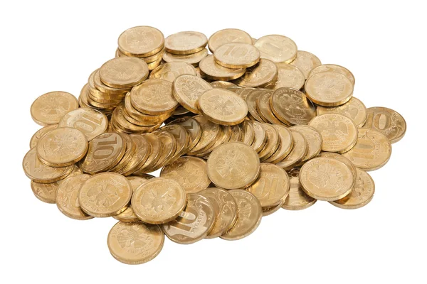 Monete Isolate Sfondo Bianco — Foto Stock