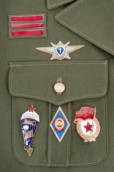 Russische militaire badges — Stockfoto