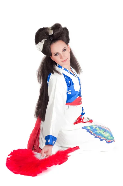 Porträtt av geisha — Stockfoto