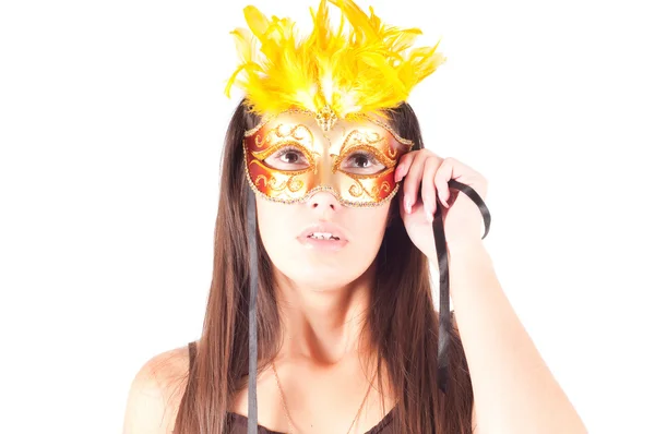 Nő a karneváli maszk — Stock Fotó