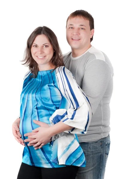 Krásný pár - těhotná žena — Stock fotografie