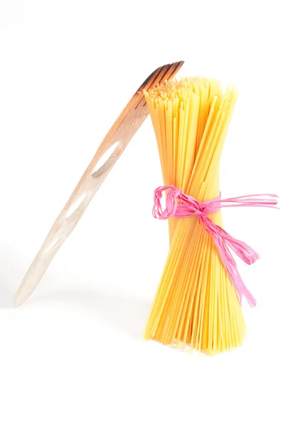 Włoski makaron spaghetti środek szablonu — Zdjęcie stockowe