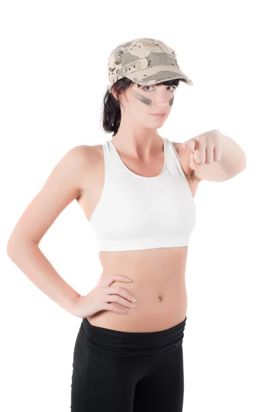 Fitness instruktor izolované na bílém — Stock fotografie