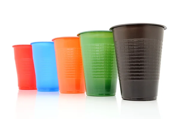 Color vasos desechables — Foto de Stock