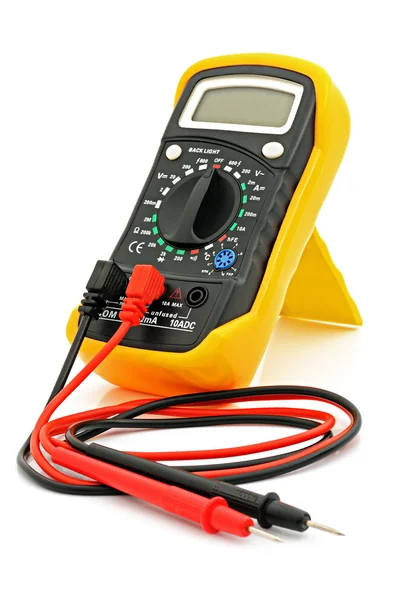 Multimeter with cables — Stock Photo, Image