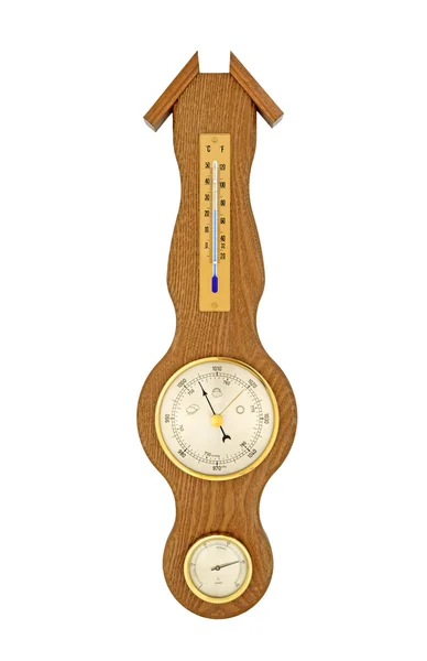 Барометр и термометр — стоковое фото