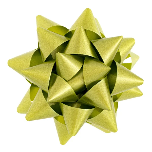 Зеленая Звезда Украшения Подарков Белом Фоне — стоковое фото