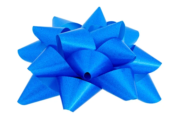 Синяя Звезда Украшения Подарков Белом Фоне — стоковое фото