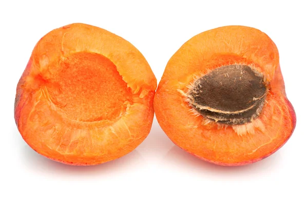 Ripe apricot with a stone — Stock Photo, Image