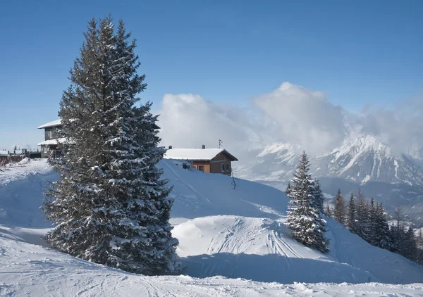 Restaurant in de mountains.ski resort schladming. Oostenrijk — Stockfoto
