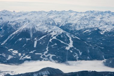 gözlem güverte görünümden. Dachstein Buzulu. Avusturya