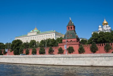 Moskova. Karbysheva duvar, kremlin Sarayı ve cathedrals