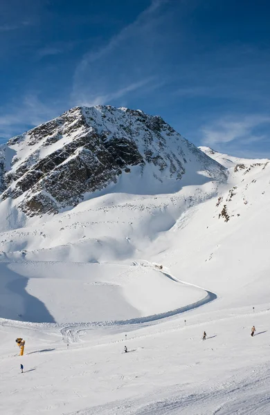 Nas Encostas Estação Esqui Solden Áustria — Fotografia de Stock