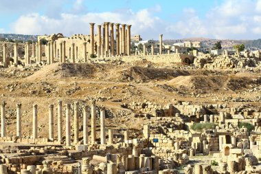 Ancient jerash ruins jordan clipart