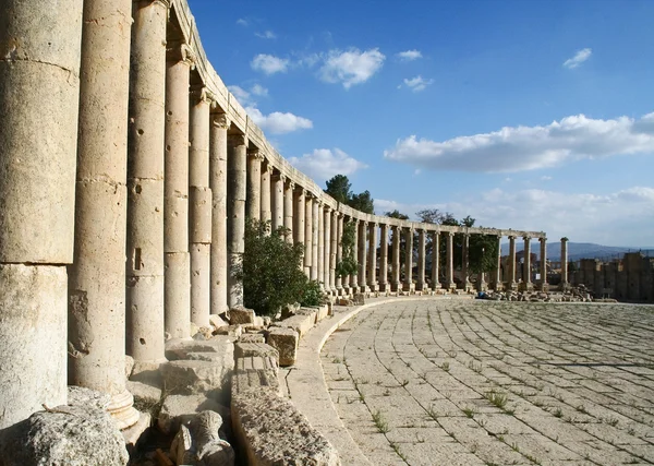 Antigas ruínas jerash Jordânia — Fotografia de Stock