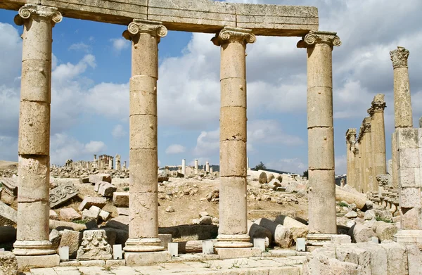 Ancient Jerash ruins, Jordan — Stock Photo, Image