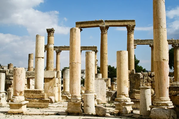Ruiny starożytnych jerash, jordan — Zdjęcie stockowe
